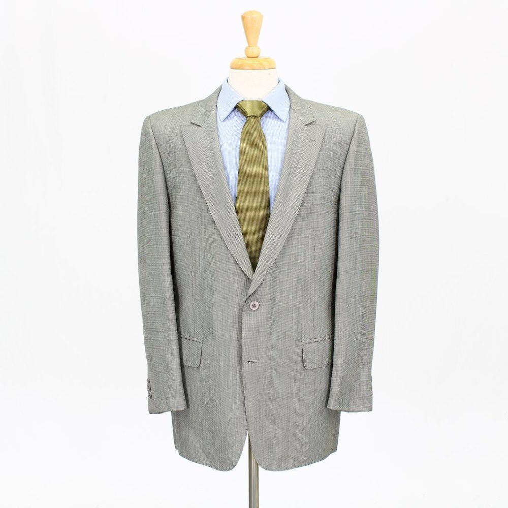Bartolini 44L Gray Solid 2-Button Sport Coat Blazer Jacket B790